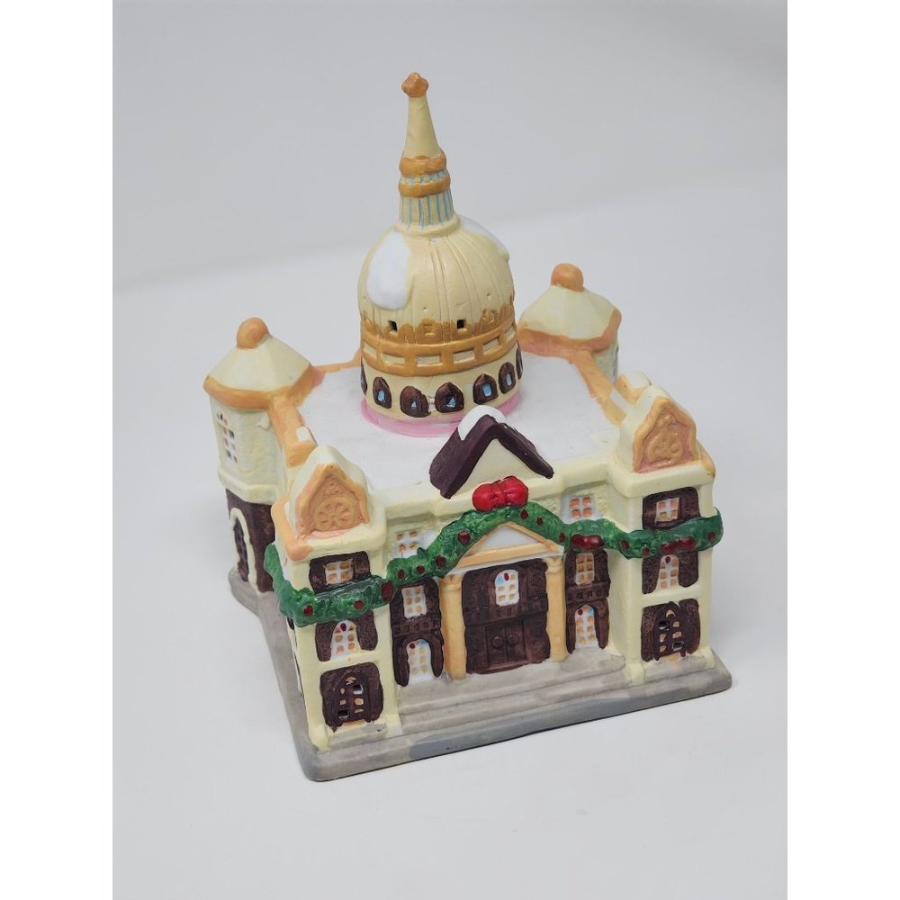 Vintage 1991 Saint Peters Basilica Cathedral Christmas Music Box Giny‎ Inc Lamp